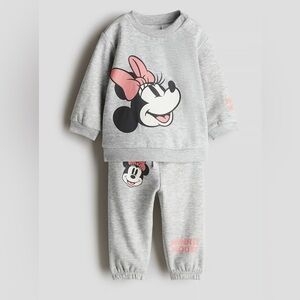 Disney X H&M Gray Minnie Mouse Sweatpants Set
